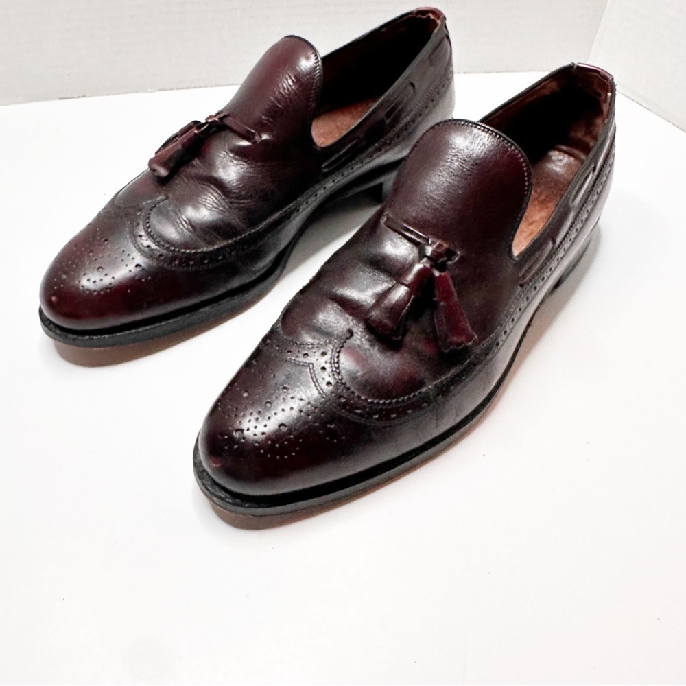 Allen Edmonds Men's Berwick Burgundy Tassel Loafers Size US 9.5